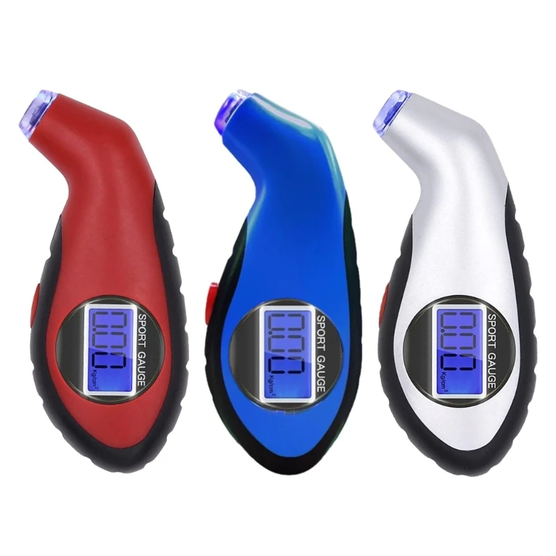 

Tire PressureMonitor for Trucks 140PSI Tire Pressure Checker Blue/Red/Silver Drop shipping