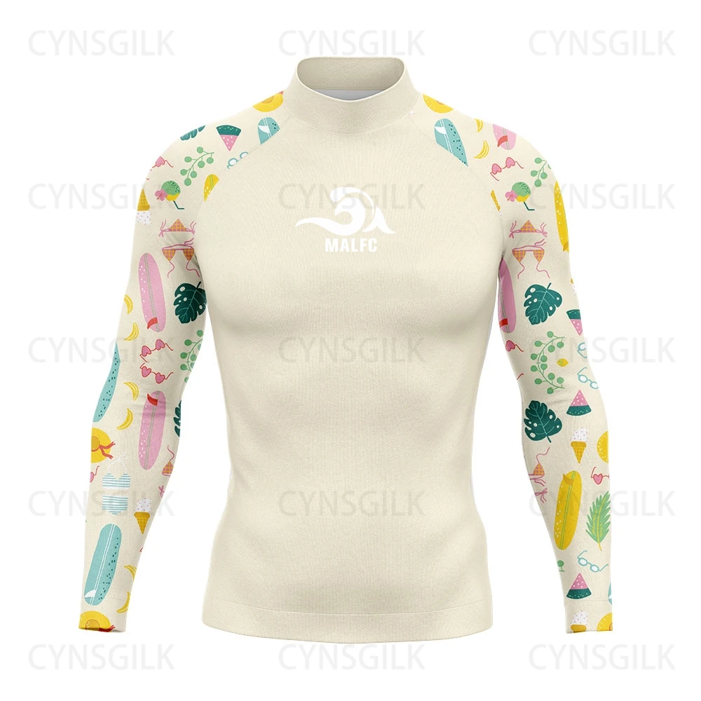 Мужская Одежда Для Серфинга MALFC Рашгард UPF 50 Топ Водных Видов Спорта С Длинными