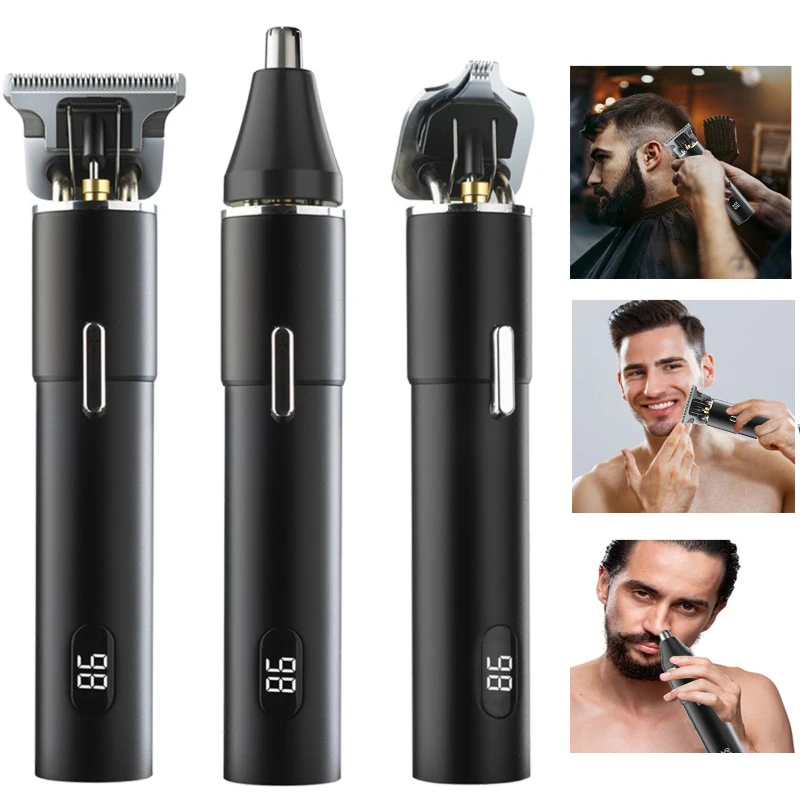 

Kemei KM-1894 Baldheaded Hair Clipper 0mm Electric Hair Trimmer Rechargeable Cordless For Men Beard Trimmer Cutting Machine
