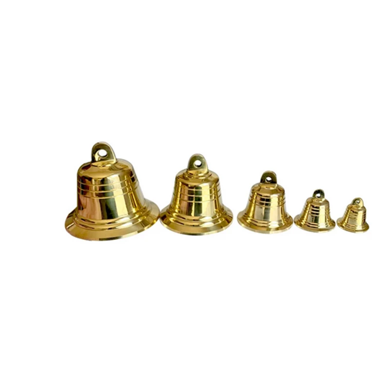 

Brass Clock Handicraft Engraved Large and Small, Bell Loud Clear Sound School Church Home Decoration Copper Bells