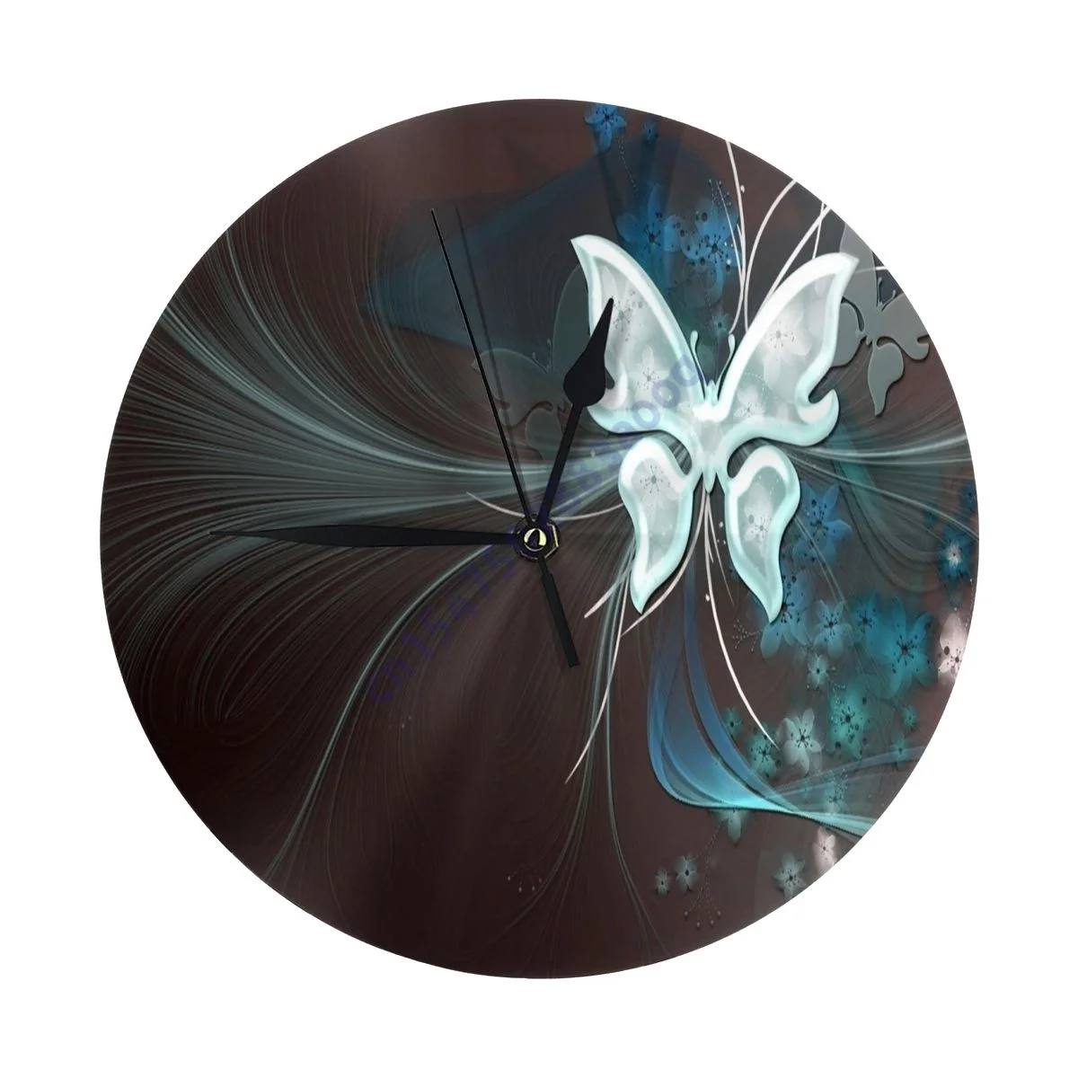 

Butterfly Desktop wall clock household retro French color country decoration no tick mute retro round clock luxury living room