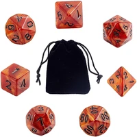 7 piece polyhedral dnd dice set with pouch for dd rpg dungeon and dragons table board roll playing games