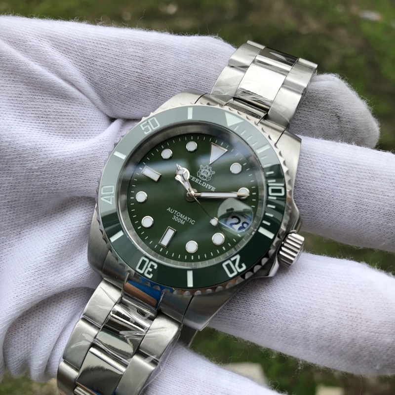 

SD1953 Hot Selling Ceramic Bezel 41mm Steeldive 30ATM Water Resistant NH35 Automatic Mens Dive Watch Sapphire crystal glass