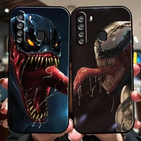marvel venom cool phone case for samsung galaxy s8 s8 plus s9 s9 plus s10 s10e s10 lite 5g plus liquid silicon soft back coque