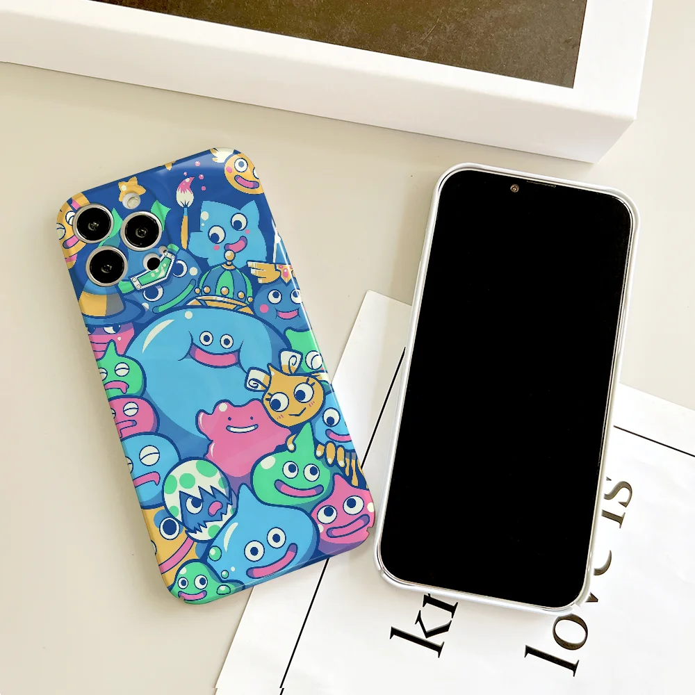 Чехол для телефона D-dragon Q-Quest Slime для iPhone 17 16 15 14 13 12 Plus Pro Max Mini Air, глянцевый, лучшая цена, HD, жесткая пленка-накладка (art.: 3920d7e60baef) - 3920d7e60baef
