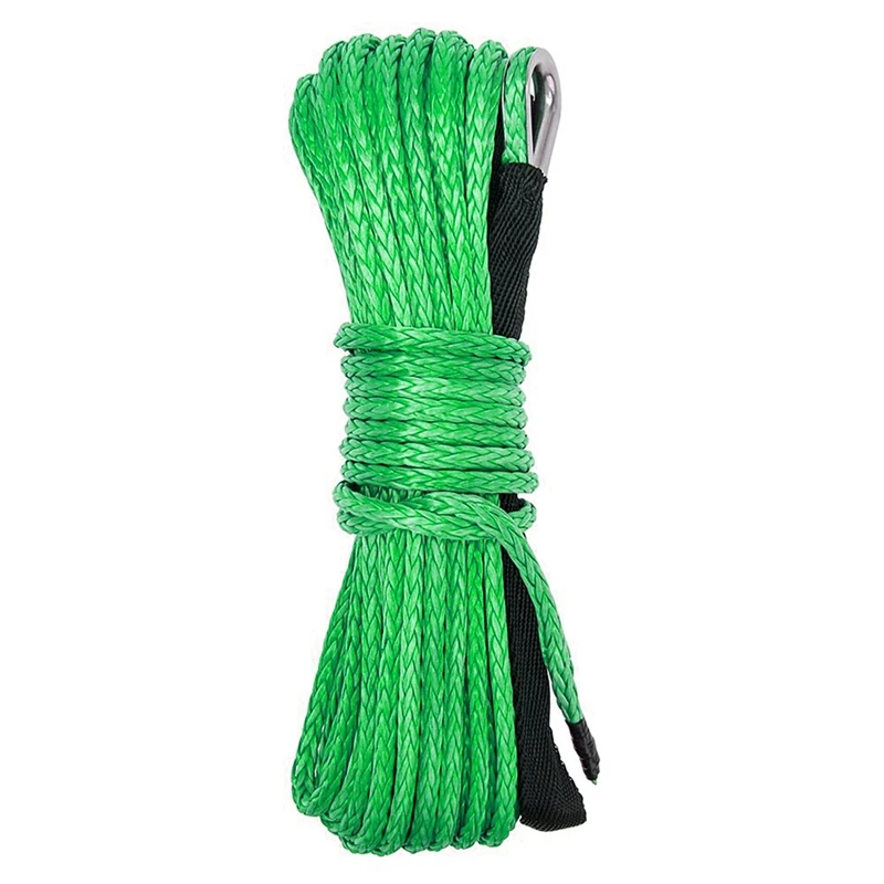 

1/4X50 15M 6MM 7700 Lbs Car Electric Winch Rope High-Strength Fiber Rope Car Off-Road Vehicle Traction Rope For Car SUV