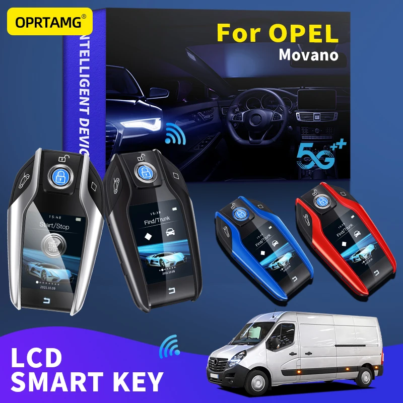 

Смарт-пульт дистанционного управления для OPEL Movano 2000-2021, ЖК-дисплей, брелок, сенсорный экран, смарт-ключ, автомобильные аксессуары