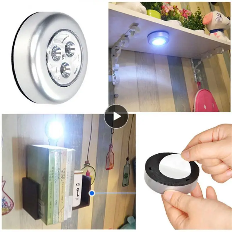 

Portable Night Light Use Push Stick On Lamp Round Lamp Clap Lights Stick Wall Light Small Eye Protection Led Light Rechargeable