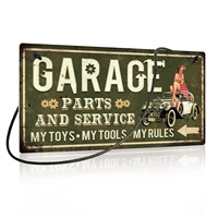 garage wood sign garage vintage wall decor manhole bar 12x6 inch hanging plaque garage parts service vintage