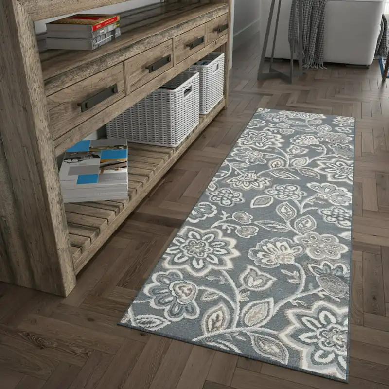 

Navy and Cream Area Rug, 5' x 7'