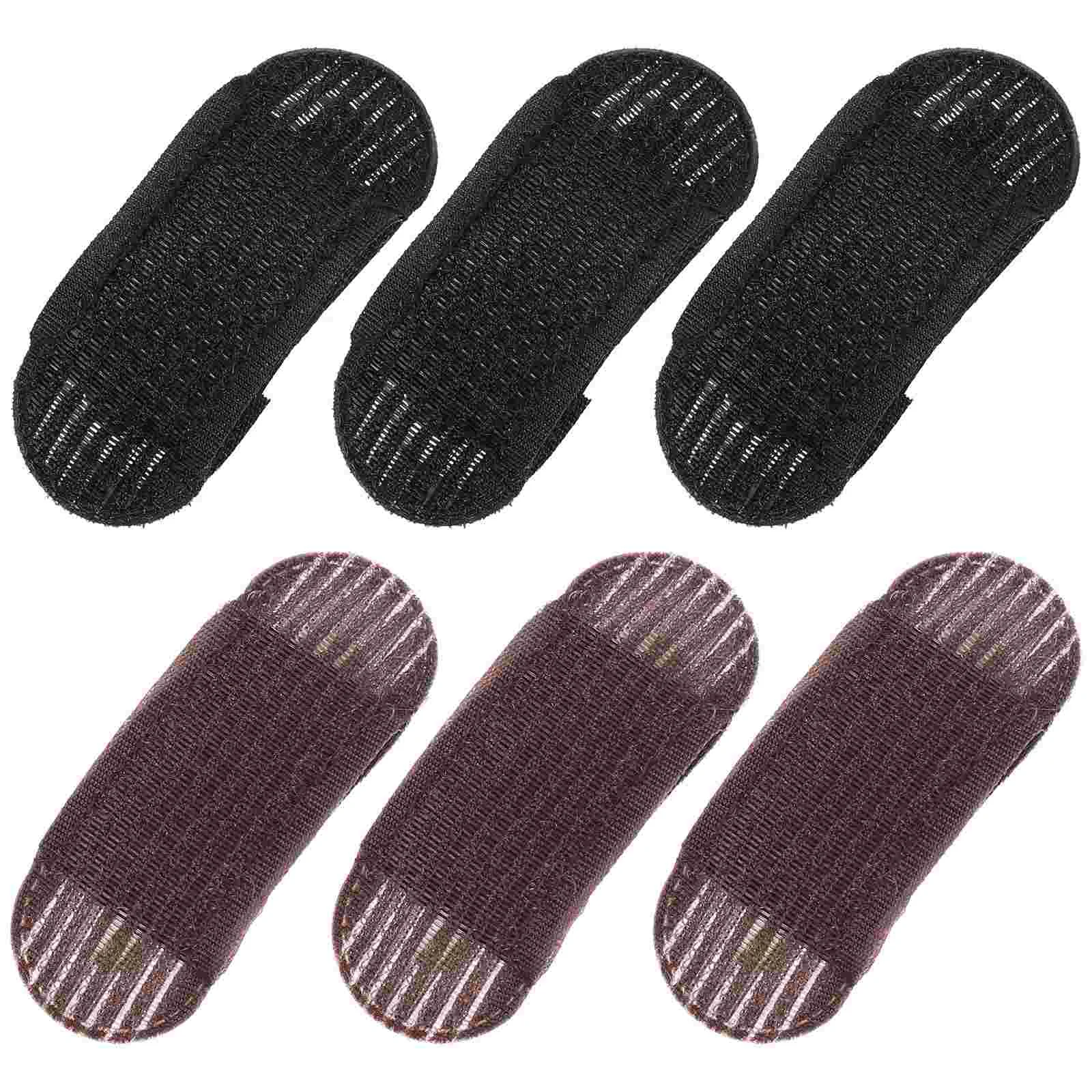

6 Pcs Hair Pad Nail Care Products Snap Hairpin Grip Bump Up Holder Clippers Head Insert Barrettes Nylon It Man