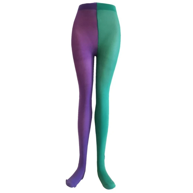 

Колготки в стиле пэчворк контрастных цветов для рождественской вечевечерние НКИ на Хэллоуин колготки чулки