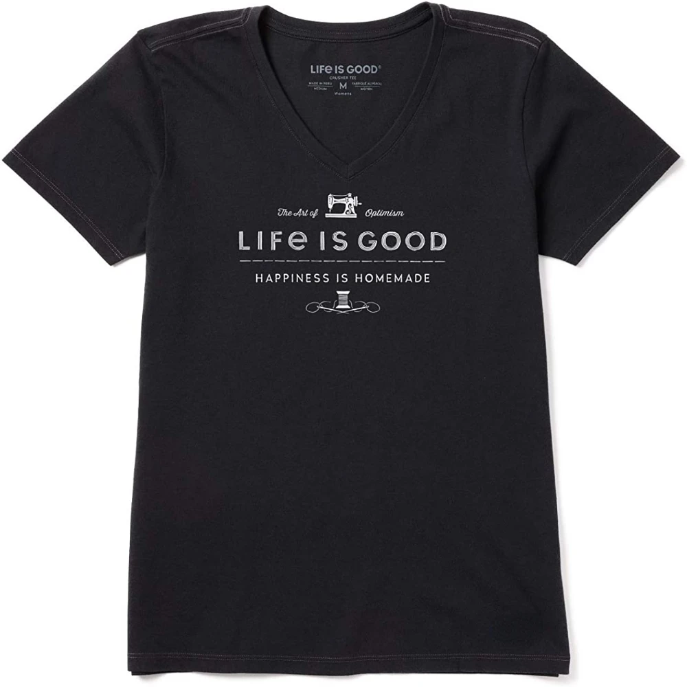 

Женская одежда для домашнего портрета Life Is Good, женская одежда с изображением счастья, трендовая Новинка, женская одежда, милая Студенческая одежда с коротким рукавом