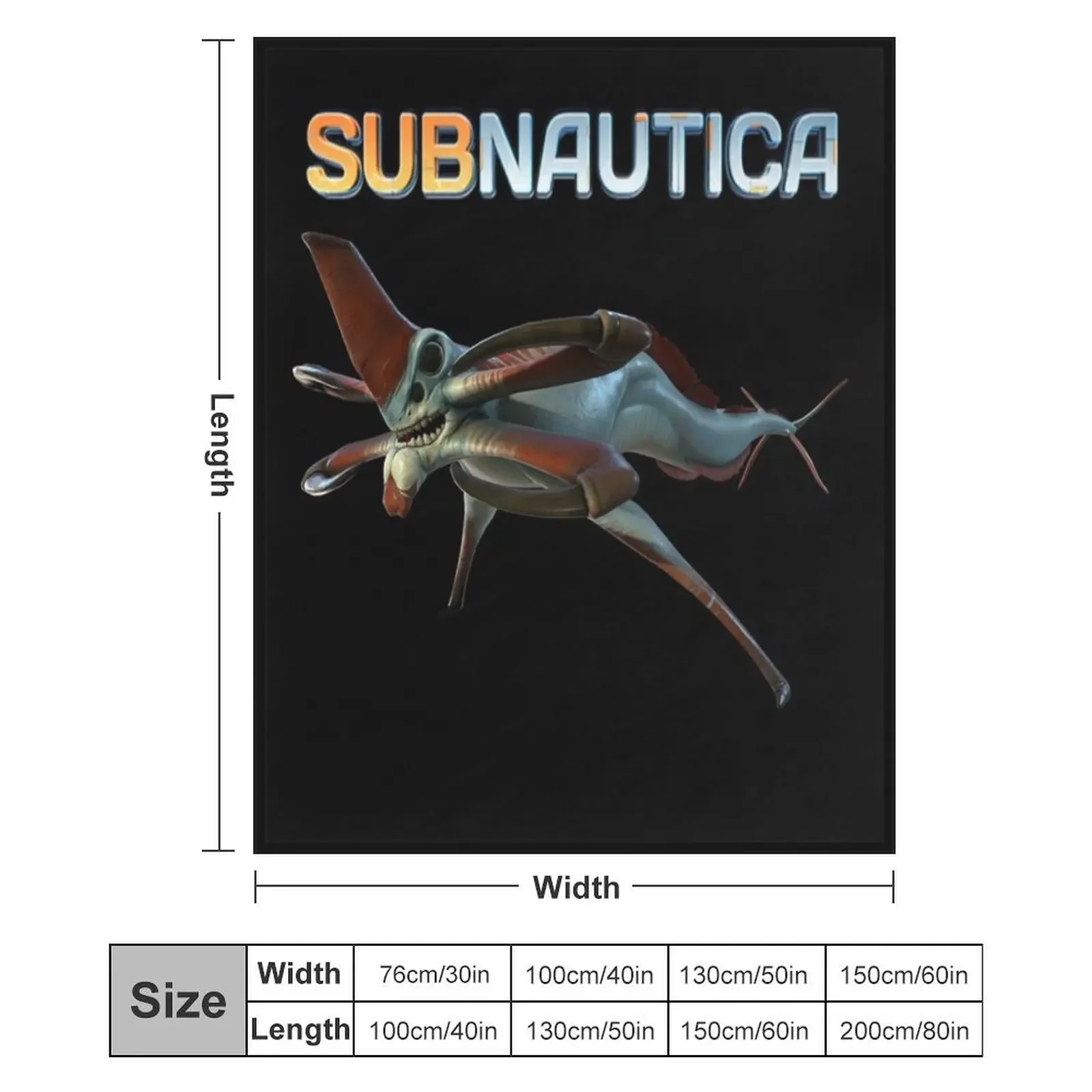 Subnautica - Reaper Левиафан Плед Пушистые покрывала Симпатичные одеяла