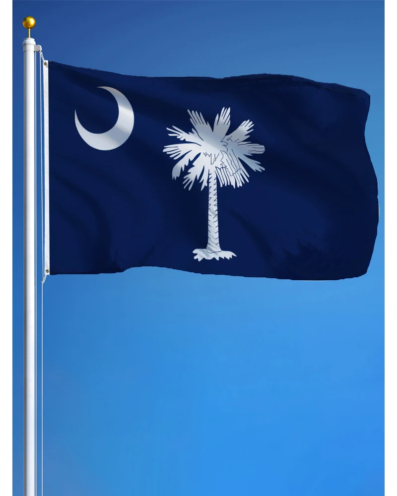 3x5 футов Полиэфирный флаг штата Южной Каролины Яркие цвета и устойчивые к