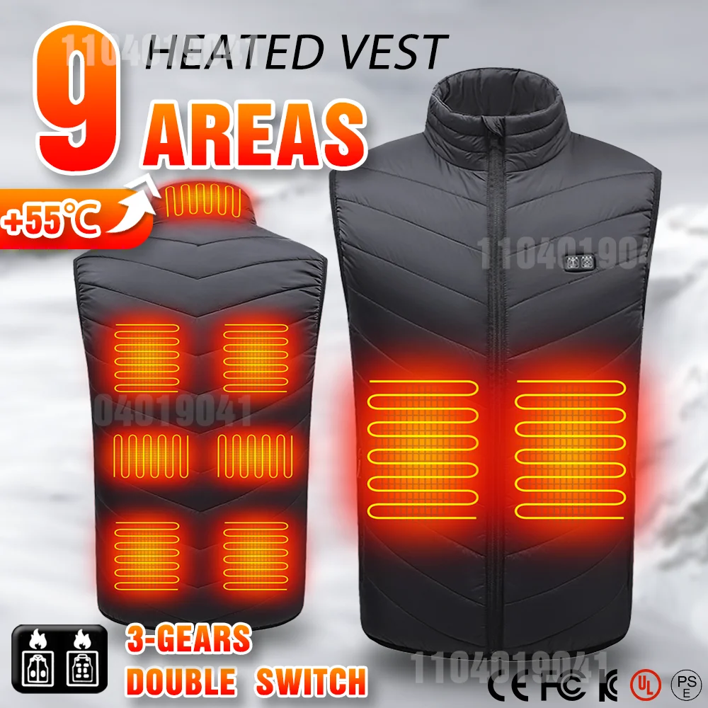 Жилет С Подогревом Для Мужчин И Женщин Зимняя Теплая USB-куртка - Цена: 3179