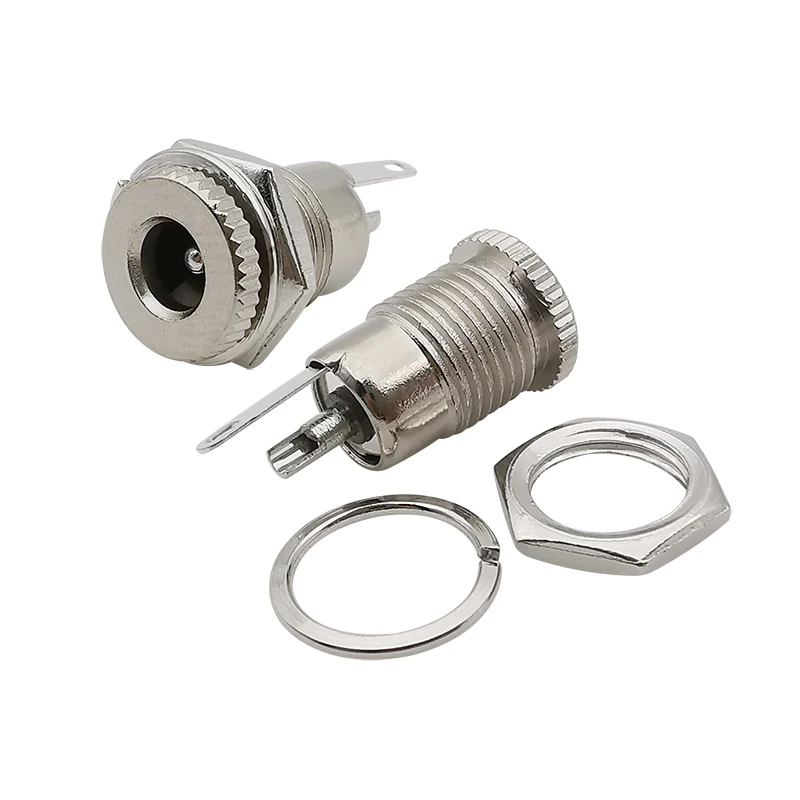 

5Pcs DC-099 5.5 x 2.1mm 5.5 x 2.5 mm Female DC Power Jack Socket Panel Mount Metal Power Supply Connector Adapter Waterproof Cap
