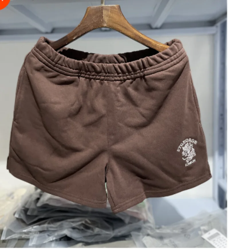 2022 Summer Fashion Ladies Casual Female Knitted  High Waist Sweatpants Casual Women Dragon elastic waist Embroidered Shorts