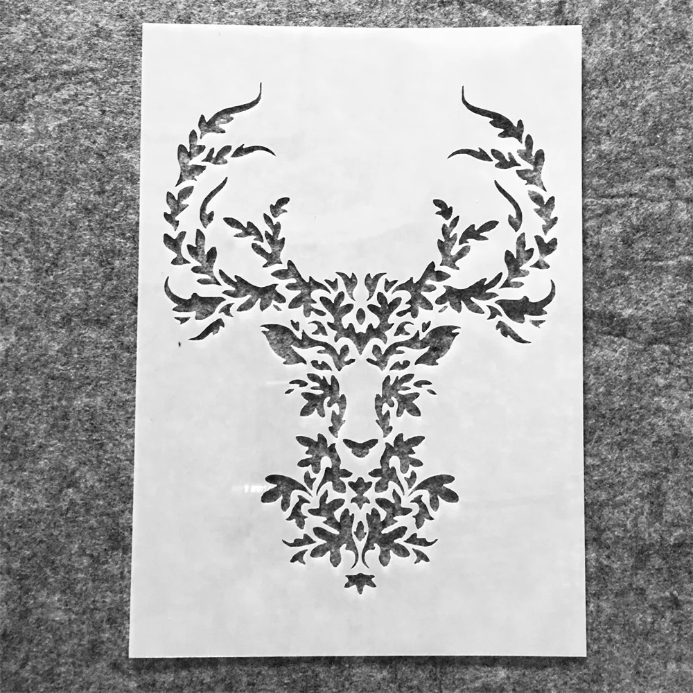 

A4 29cm Mandala Leaves Reindeer DIY Layering Stencils Wall Painting Scrapbook Coloring Embossing Album Decorative Template