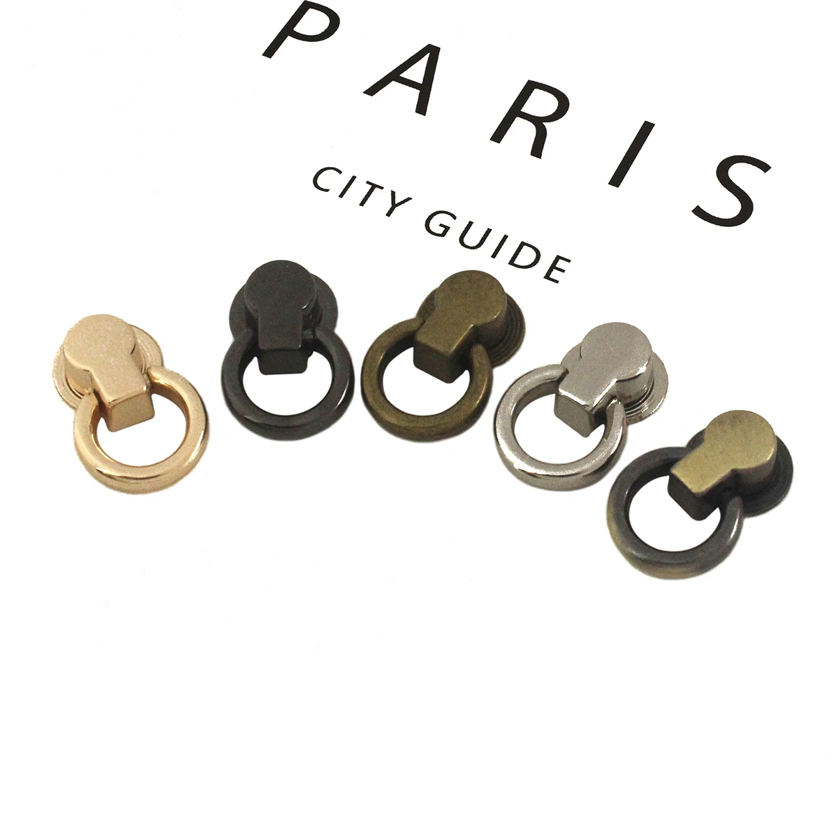 

50pcs Metal Bag Side Tiny Anchor Gusset Hanger Clamps Bag Side Edge Anchor Link Hardware with O Rings for Tiny Bag Purse