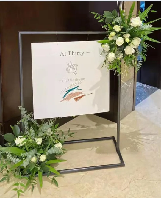 Свадебный цветок арка знак акриловая доска подставка свадебный стол центральные