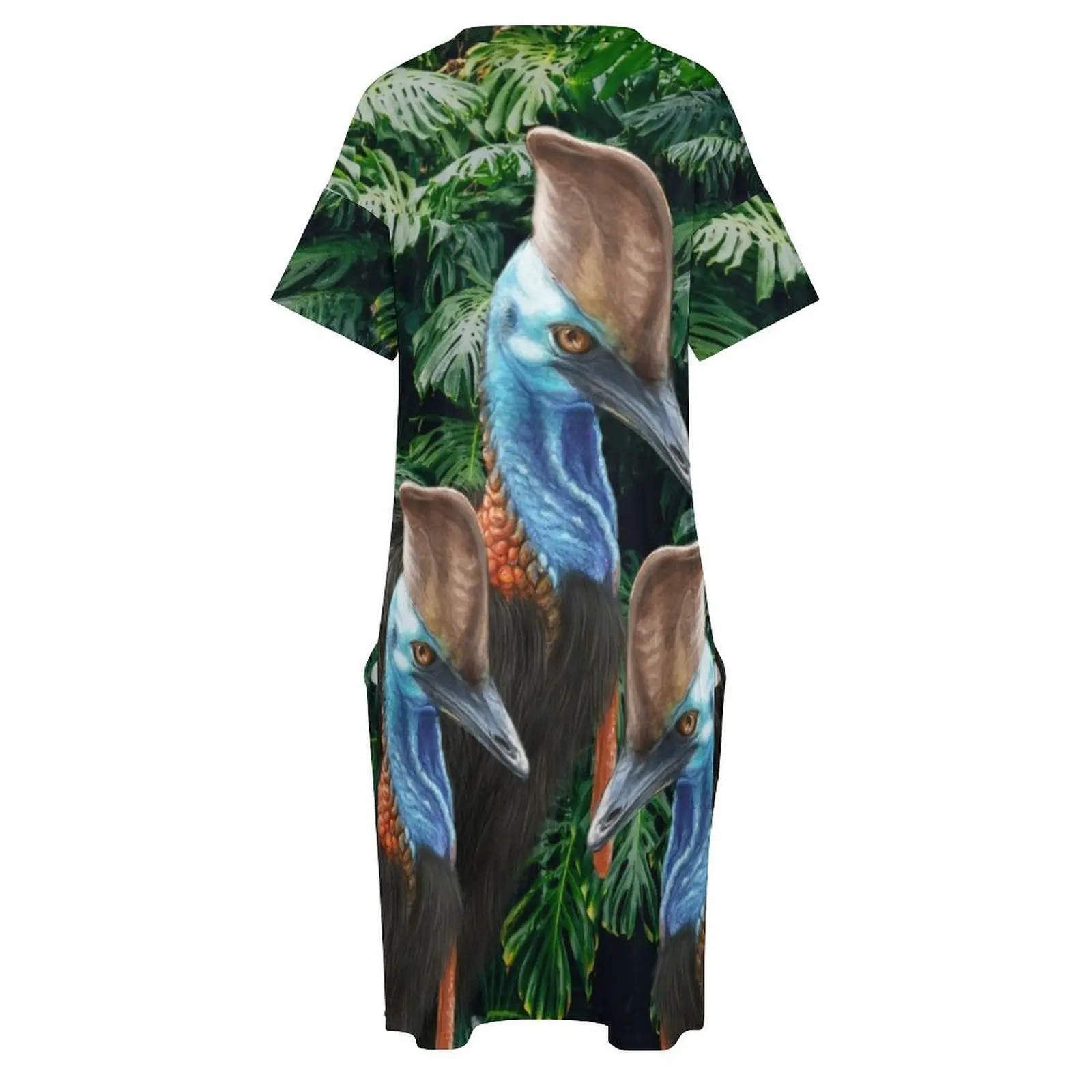 Платье Jungle Cassowary - by Nadya neklioudoba свободное платье с карманами коктейльное летнее