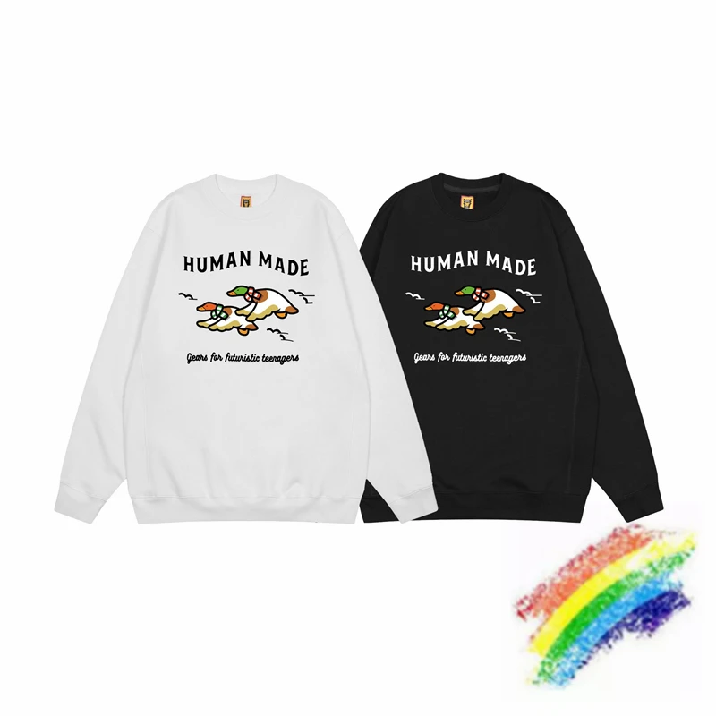 

Human Made Sweatshirts Men Women Top Version DRYALLS Flying Duck 380g Heavy Weight Fleece Clothes Crewneck Hoodie