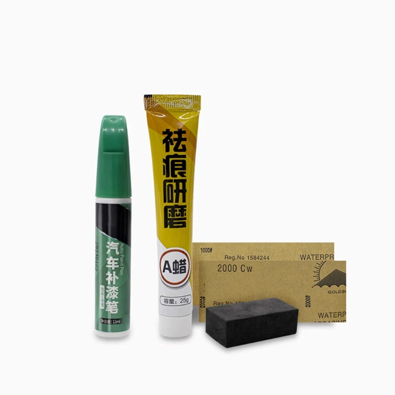 

5Pcs Car Repair Kit Car Painting Pen Polish Wax Cleaning Sponge Sandpaper Set Professional Cars Repair Wax Cream