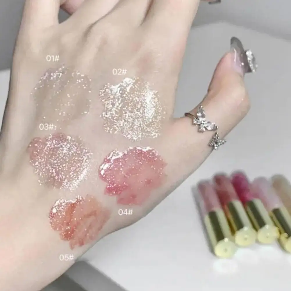 Стойкая сияющая перламутровая блестящая губная помада с медовой глазурью жидкая