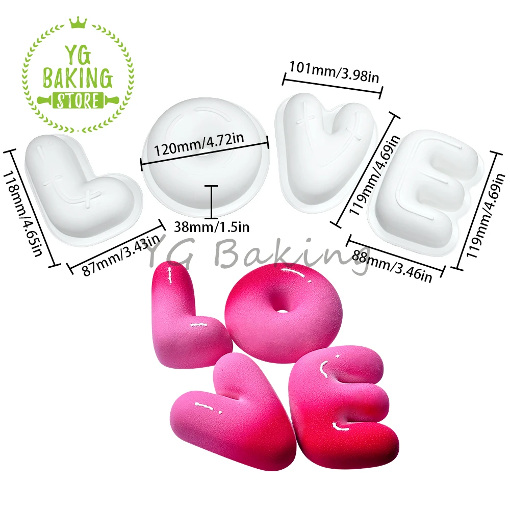

Dorica Силиконовые формы для мусса LOVE