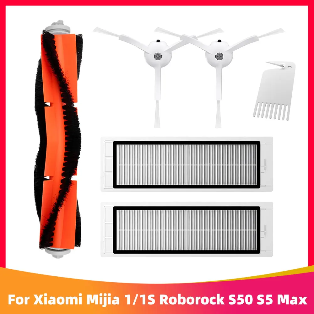 

Xiaomi Mi 1 1S Roborock S4 S5 S50 S51 S6 S45 Max Совместимая Основная Боковая Щетка Фильтр Для Очистки Робота-пылесоса Аксессуар