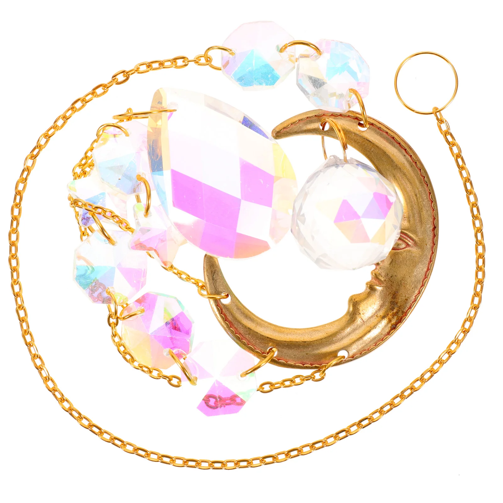 

Crystal Hanging Suncatcher Decor Sun Catcher Garden Moon Pendant Window Prism Rainbow Catchers Ornament Prisms Ornaments