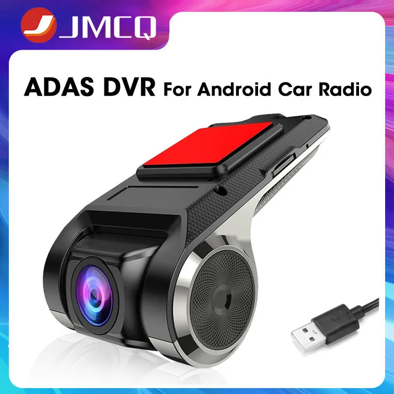 

JMCQ Dash Cam ADAS Usb Car DVR For Auto Android Multimedia Player Hidden Type Motion Detection with SD Card Loop Recording