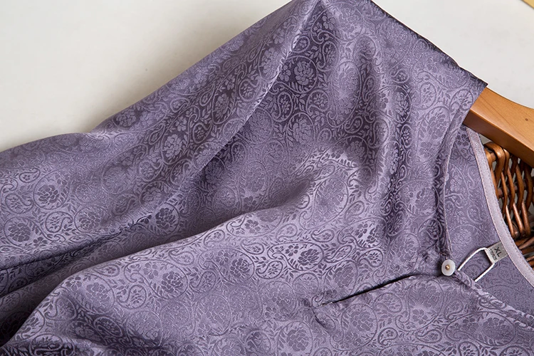 Женский жаккардовый Атласный топ удобный пурпурный из 2024 натурального шелка