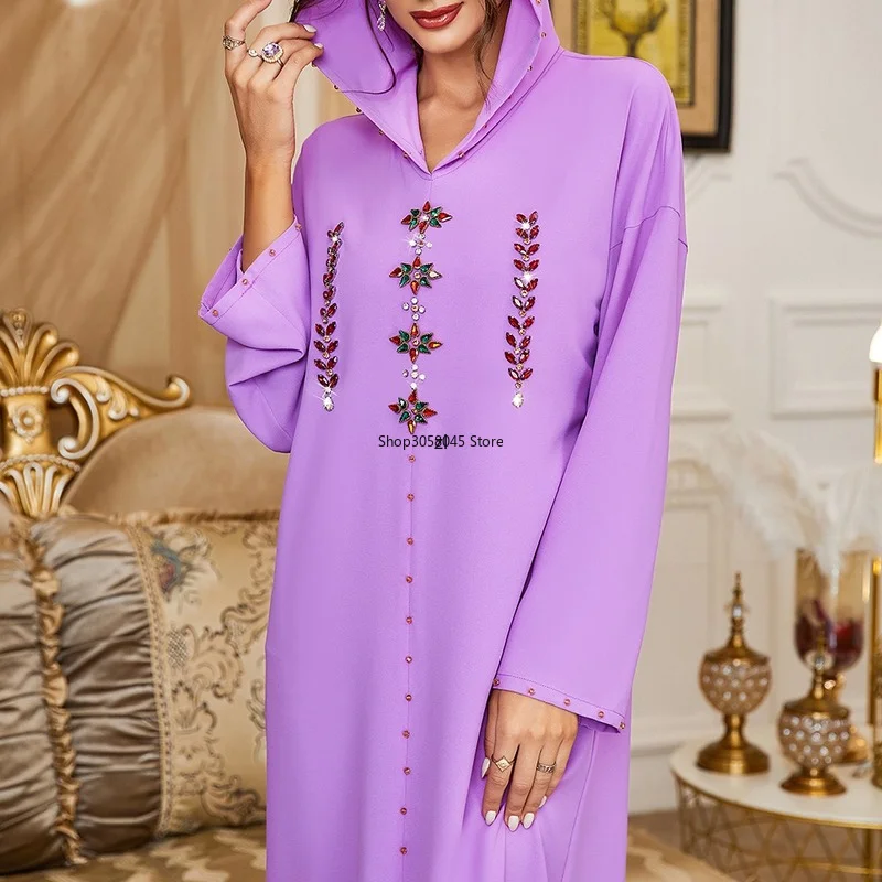 Caftan Marocain Eid Abaya Dubai Turkey Islam Kaftan Muslim Long Arabic Dresses for Women African Robe Arabe Femme Djellaba Femme