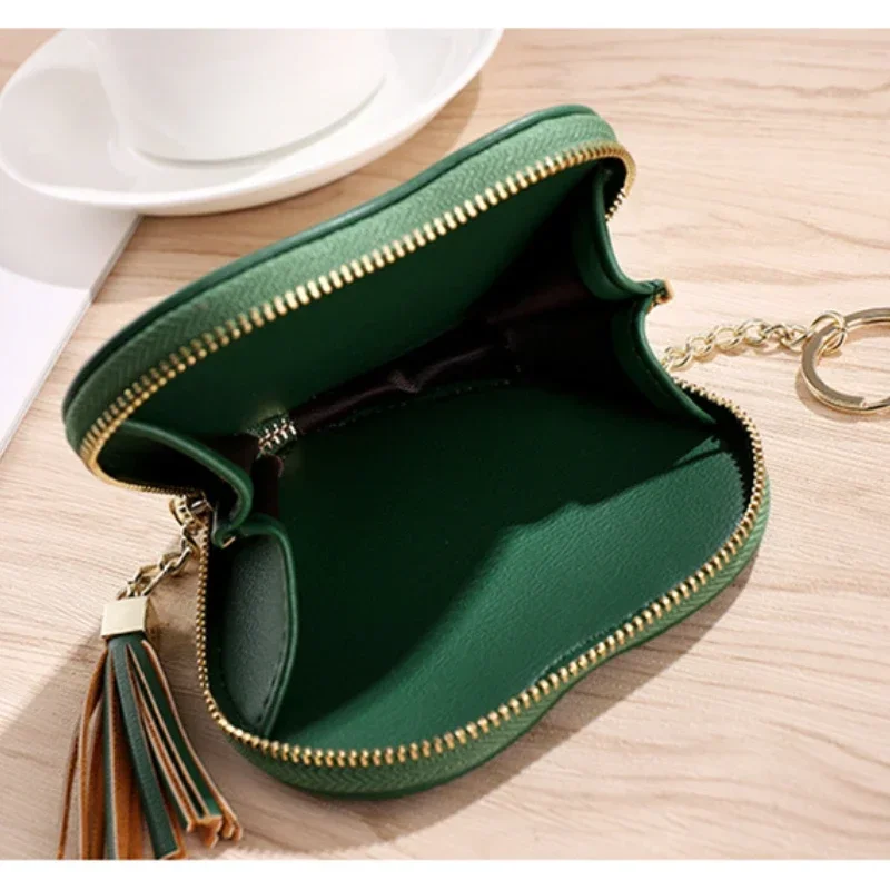 parzyć skórzane frędzle na zamek błyskawiczny Mini kopertówka breloczek moneta saszetka pieniądze dziewczyny śliczna mała torebka moda w