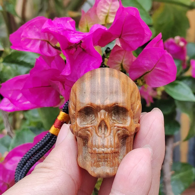 Зелёный сандаловый черепная статуэтка 2 дюйма