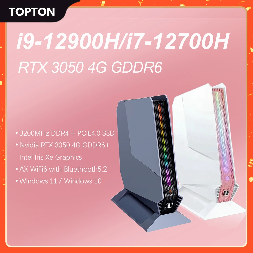 

Мощный игровой ПК 12-го поколения Intel i9 12900H i7 12700H Nvidia RTX 3050 4G PCIE4.0 2xDDR4 Windows 11 настольный компьютер 3x4K WiFi6