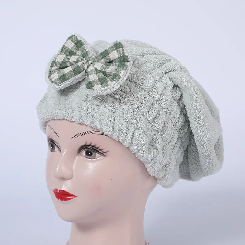 

1PCS Women Hair Drying Hat Quick-dry Hair Towel Cap Hat Bath Hat Microfiber Solid Towel Cap Super Absorption Turban Hair Dry Cap