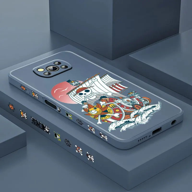

Hot Anime One Piece Cool For Xiaomi POCO X3 NFC F3 GT M3 M2 Pro C3 X2 Mix4 11 Ultra Silicone Liquid Left Phone Case Coque Capa
