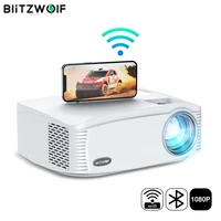 blitzwolf native 1080p projector wifi cast screen 7000lumen bluetooth compatible wireless projectors outdoor movie home theater