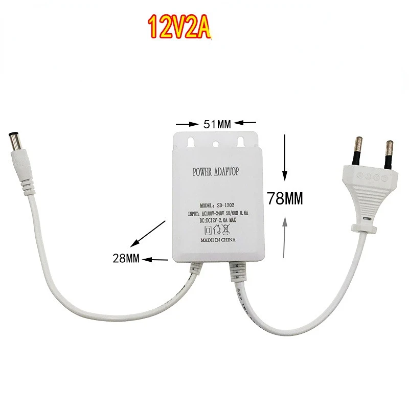 Миниатюрный импульсный блок питания с защитой от дождя 12 В 2 А 24 Вт - купить по