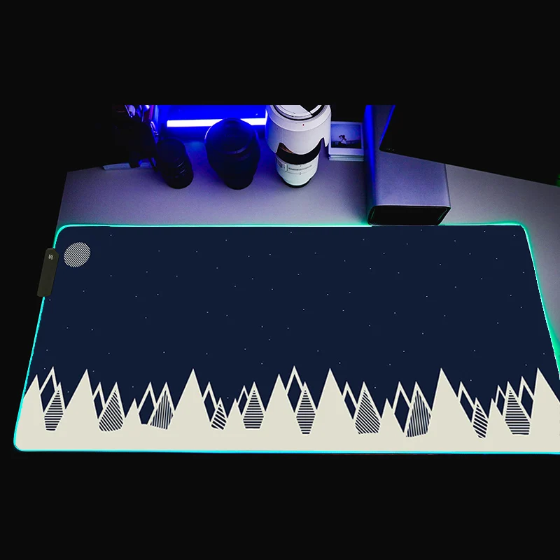 

GMK Deep Navy Gaming Mouse Pad RGB Computer Mouse Pad Large Gaming Mousepad XL Mouse Pads Green PC Gamer 900x400 Desk Mat