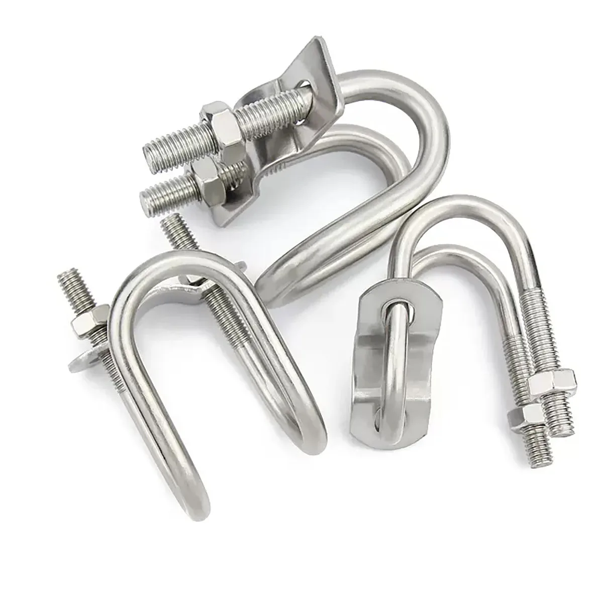 

304 Stainless Steel Double U-Shaped Clamp/U-Shaped Screw/Cross U-Shaped Bolt/Special-Shaped Pipe Clamp/For Aquaculture