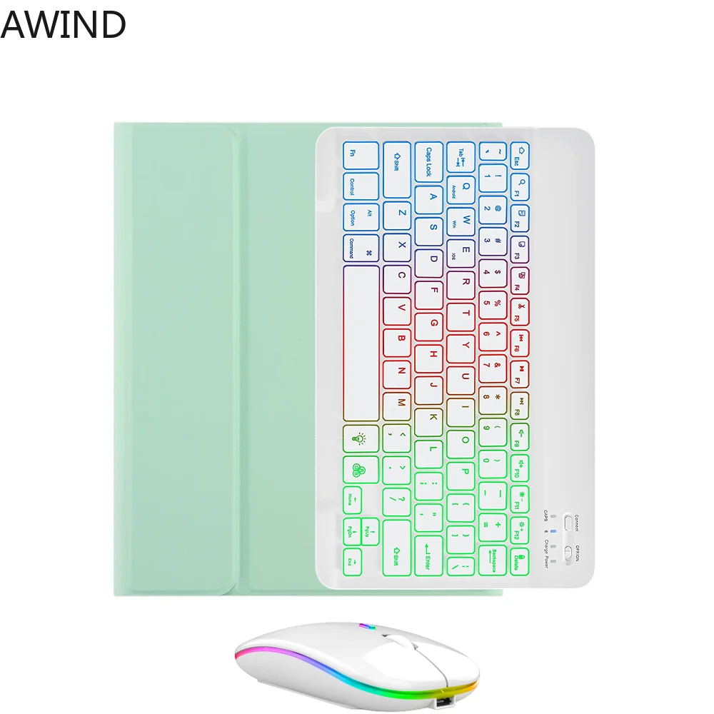

For iPad 9th Generation Case RGB Keyboard Mouse Rainbow Backlight Magic Keyboard Funda for iPad 7th 8th 10.2" Pro Air 3 10.