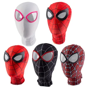 Взрослая маска Человека-паука Питер Паркер Майлс Моралес Райми Супергерои косплей маски линзы реквизит маска для лица на Хэллоуин