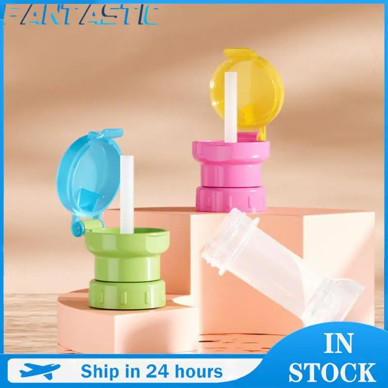 Anti-choking Straw Cover Juice Soda Water Bottle Twist Cover Cap Spill Proof Bottle Mouth Conversion Cap Feeding For Kid Safe