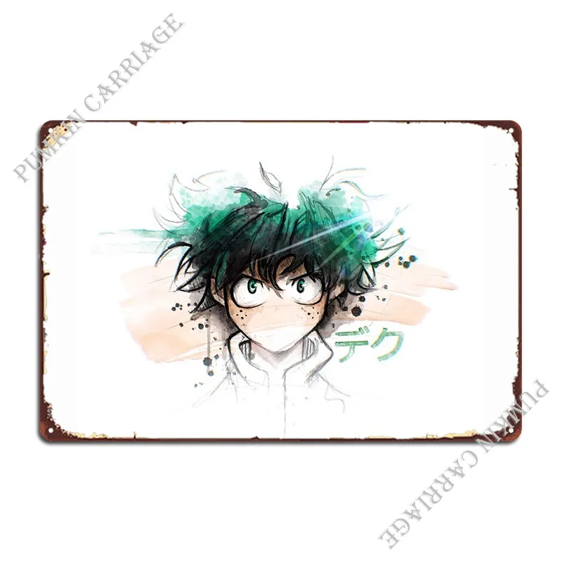 

Izuku Midoriya металлические знаки настенная пещера Ретро дизайн классический жестяной знак постер