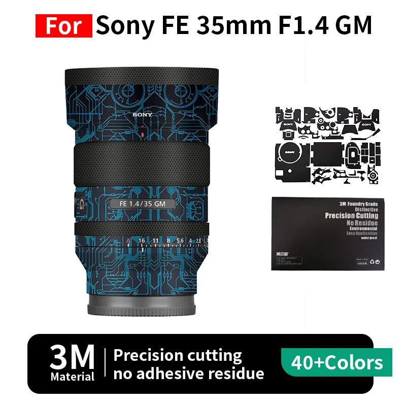 Фото Mebont для Sony 35f1.4gm кожи Sony FE 35 мм F1.4 GM наклейка на объектив камеры защитная пленка полная защита без остатков №1