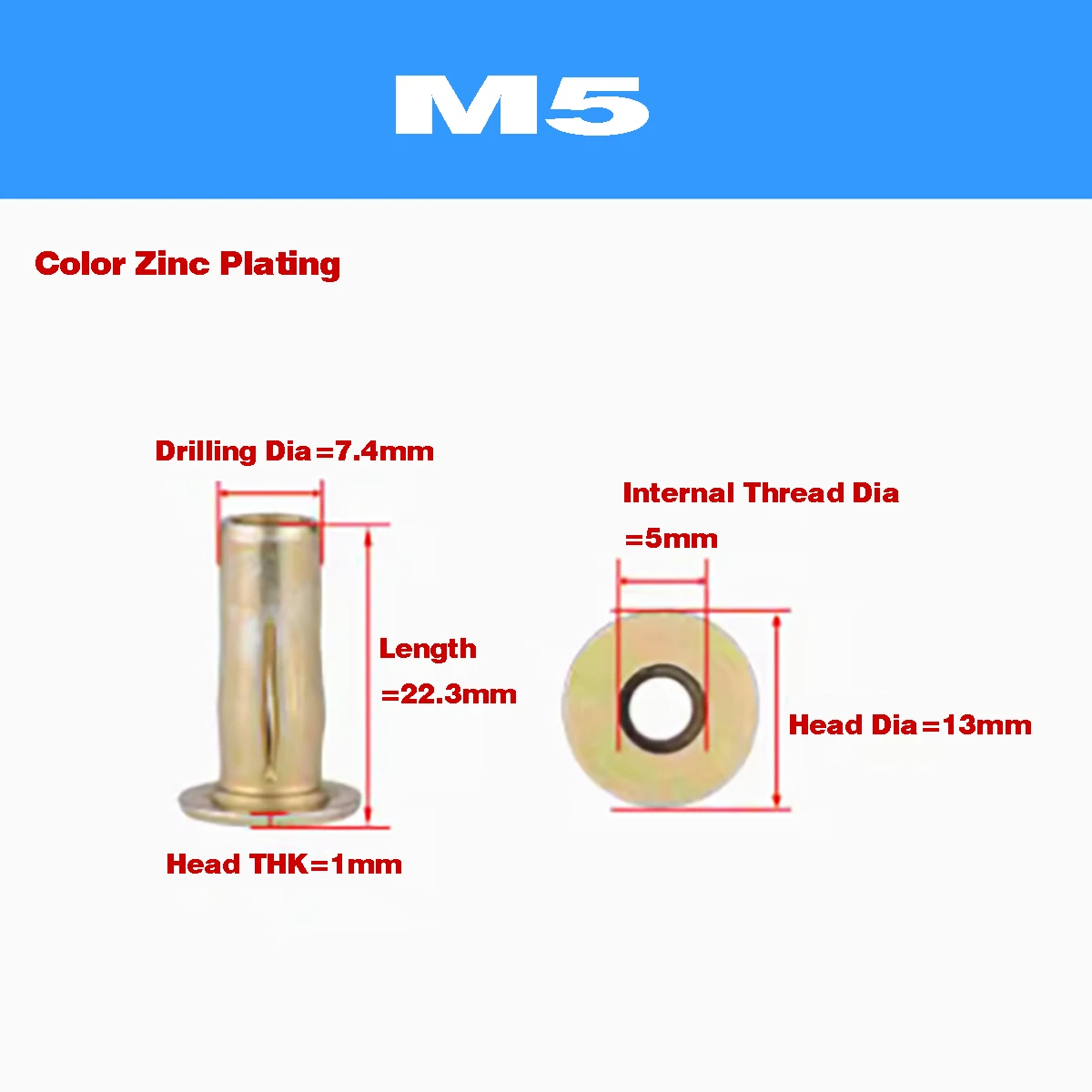 

Гайка с заклепками-фонариками/оцинкованная автозапчасти из нержавеющей стали 304, щелевая Расширительная заклепка, гайка M5M6M8